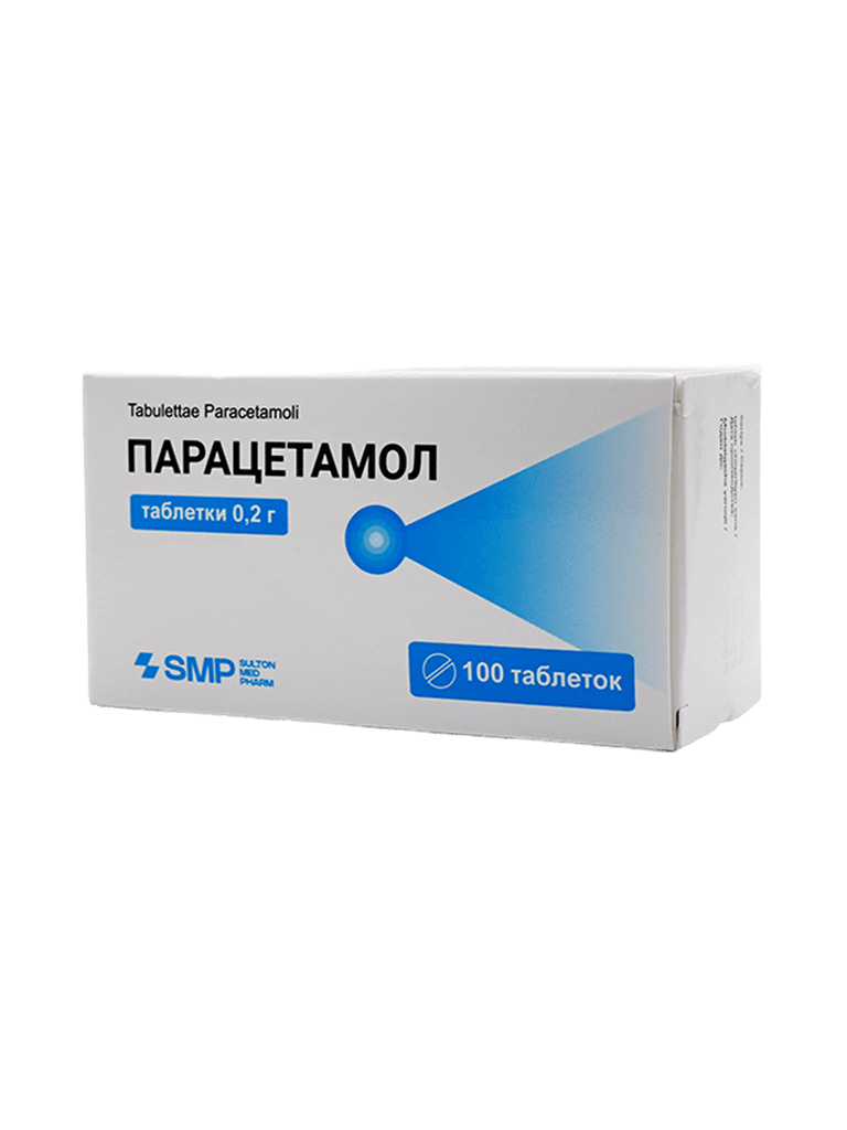 Парацетамол, 0,2 г, таб. №100