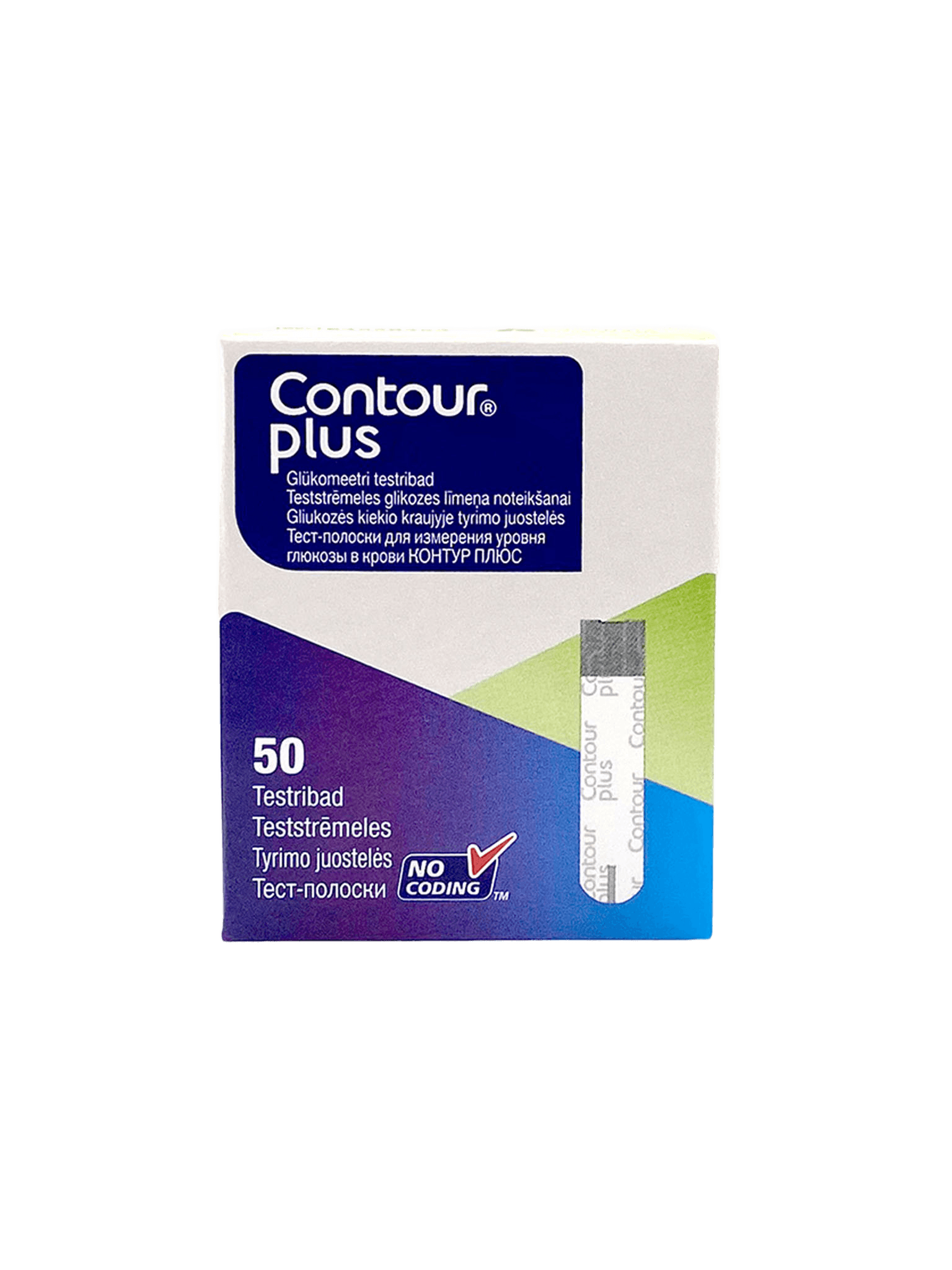 Тест-полоски для глюкометра Contour Plus, №50