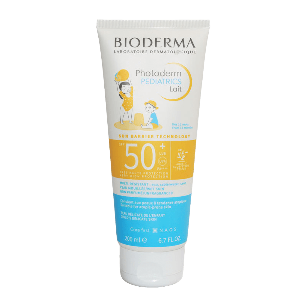 Solntsezashchitnyy molochko Bioderma Photoderm Pediatrics SPF50+, 200 ml