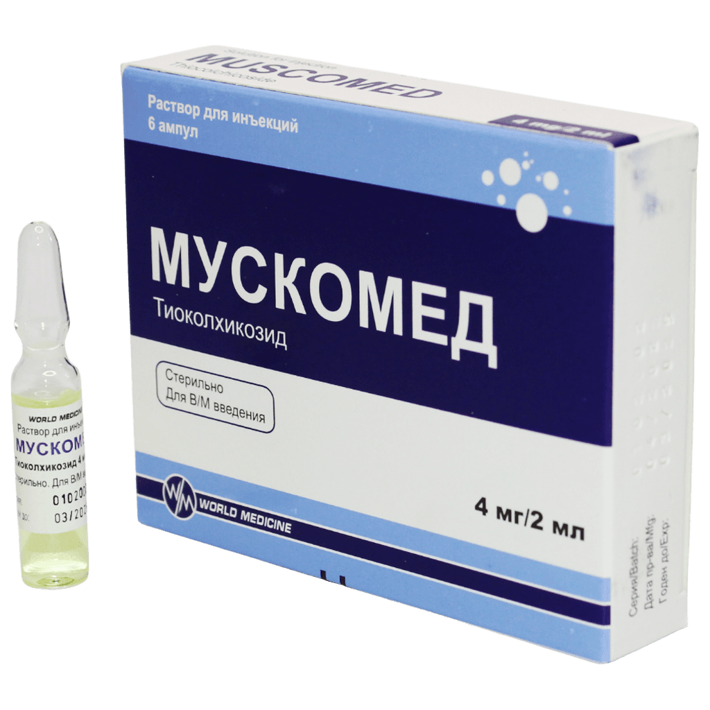 Мускомед, 4 мг/2 мл, 2 мл, амп. №6