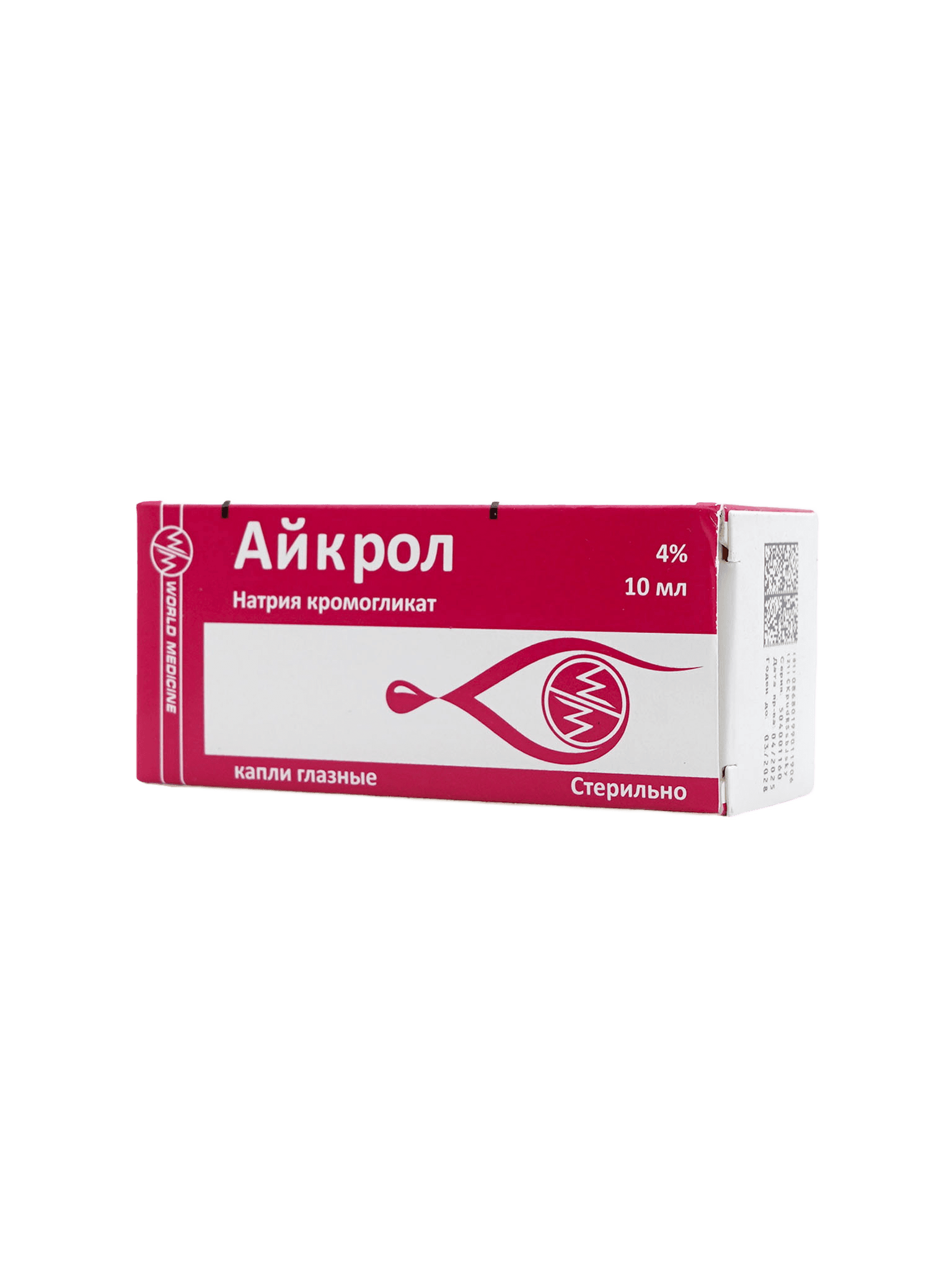 Айкрол, 4%, 10 мл, капли глаз.