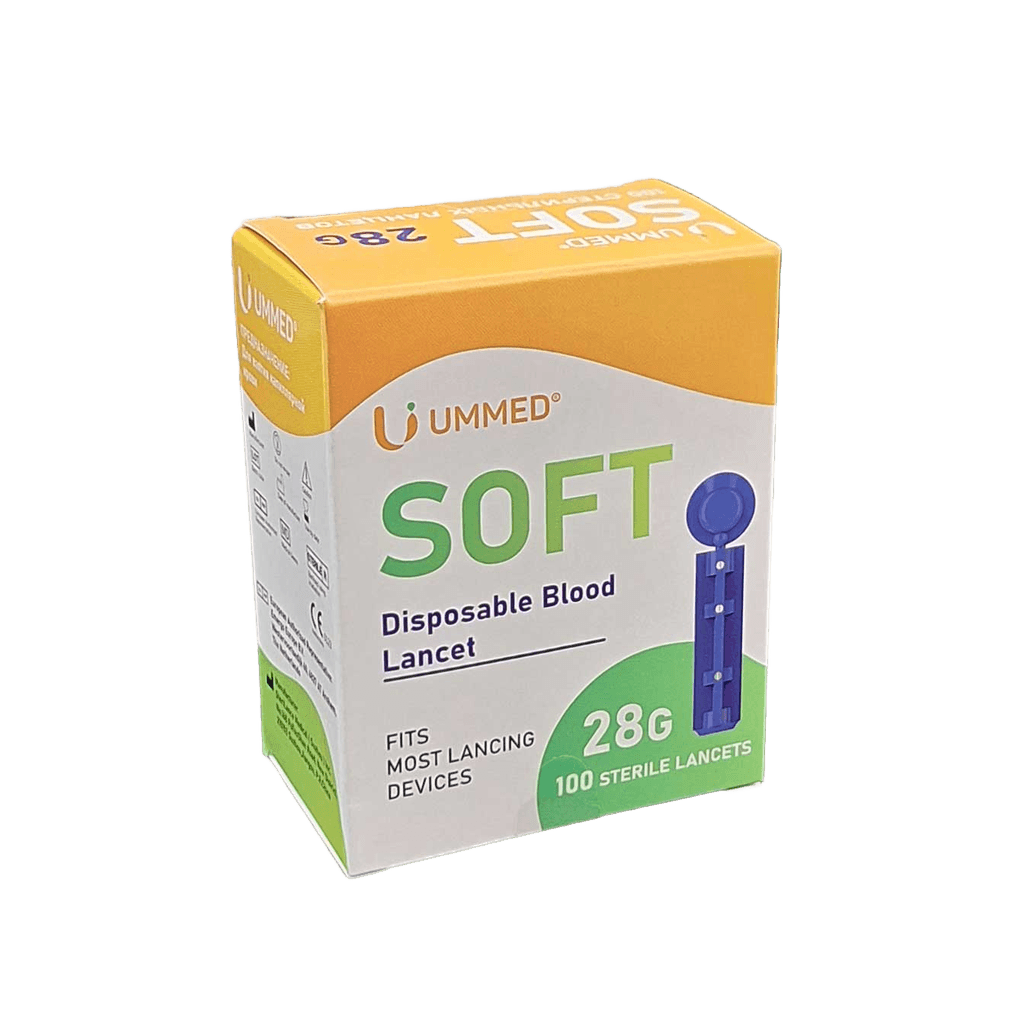 Ланцеты для глюкометра Ummed Soft, 28 G, №100