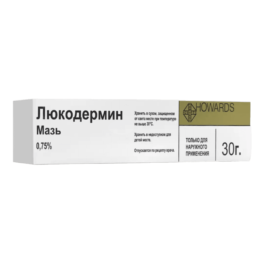 Люкодермин, 0,75%, 30 г, мазь