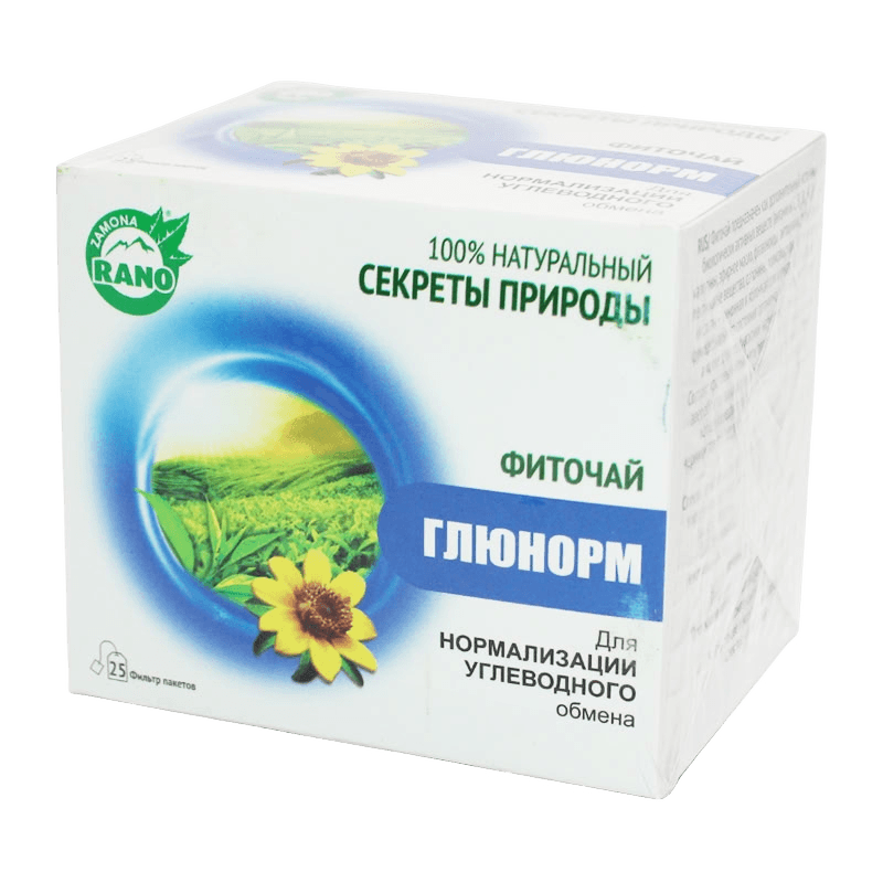 Travyanoy chay Glyunorm, 1 g, paketlar, №25