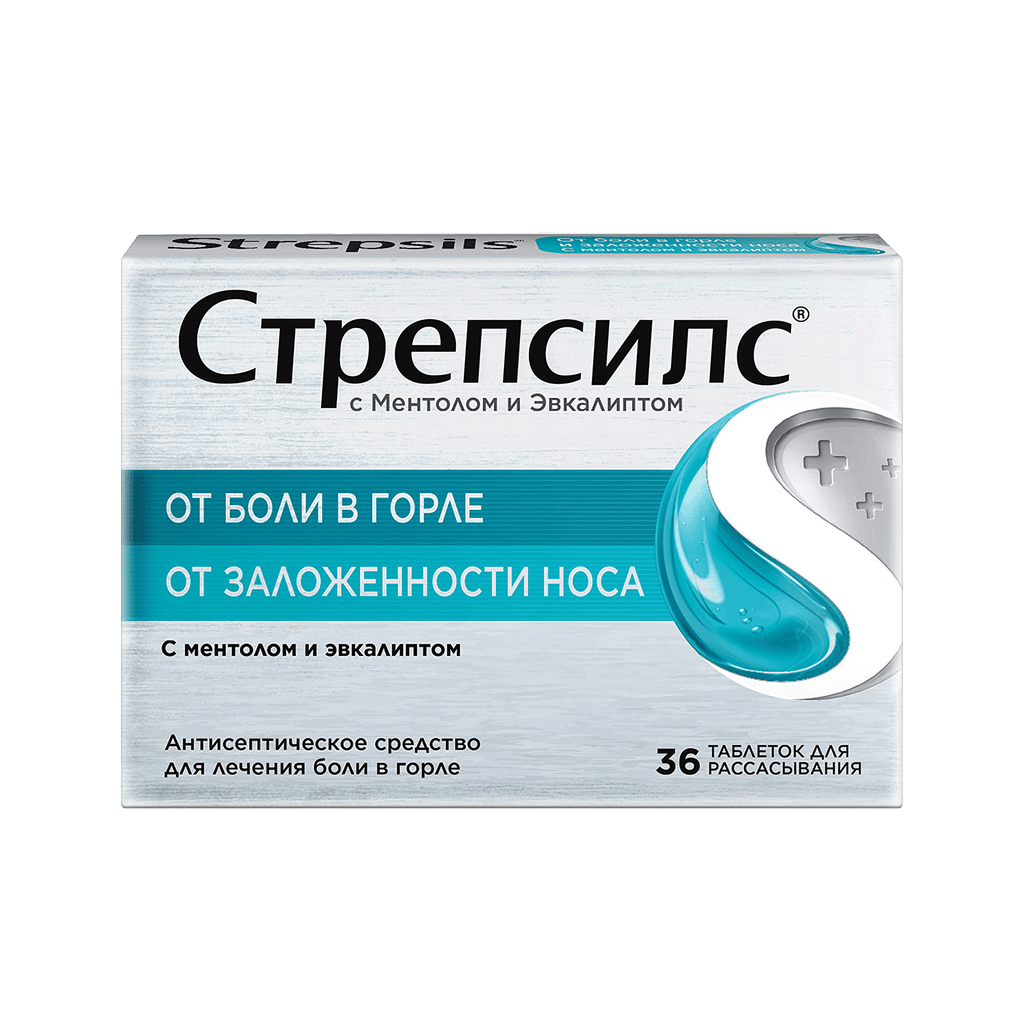 Стрепсилс, таб. №36 (ментол и эвкалипт)