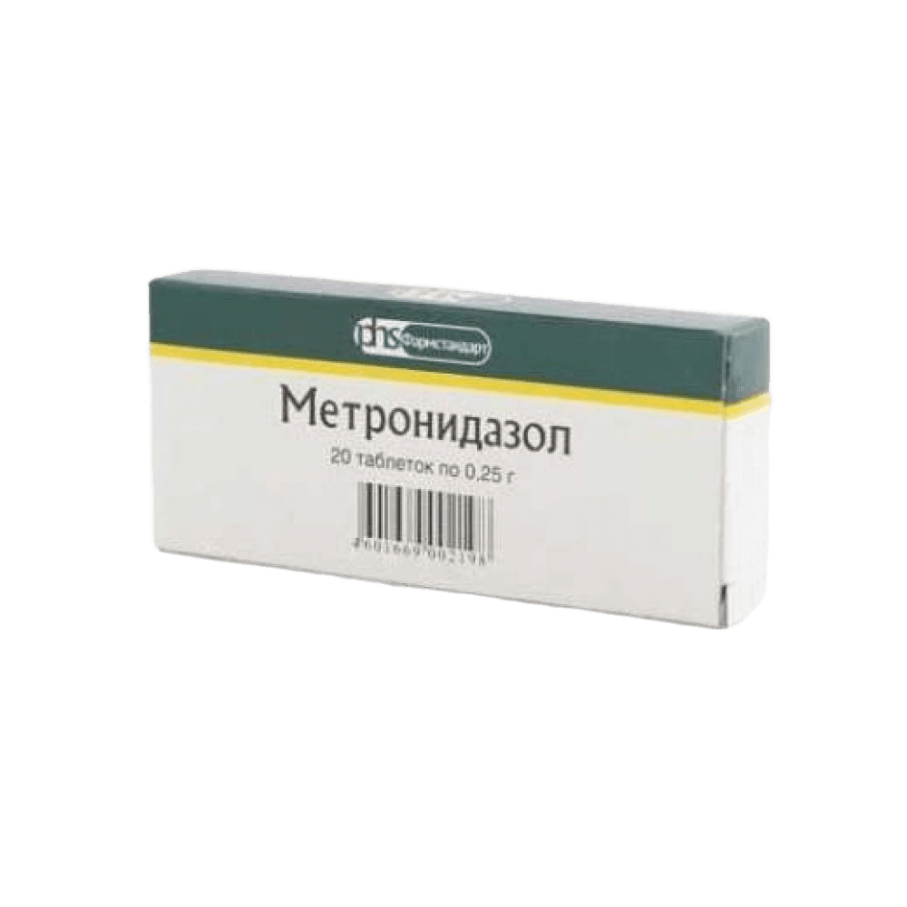 Метронидазол, 250 мг, таб. №20