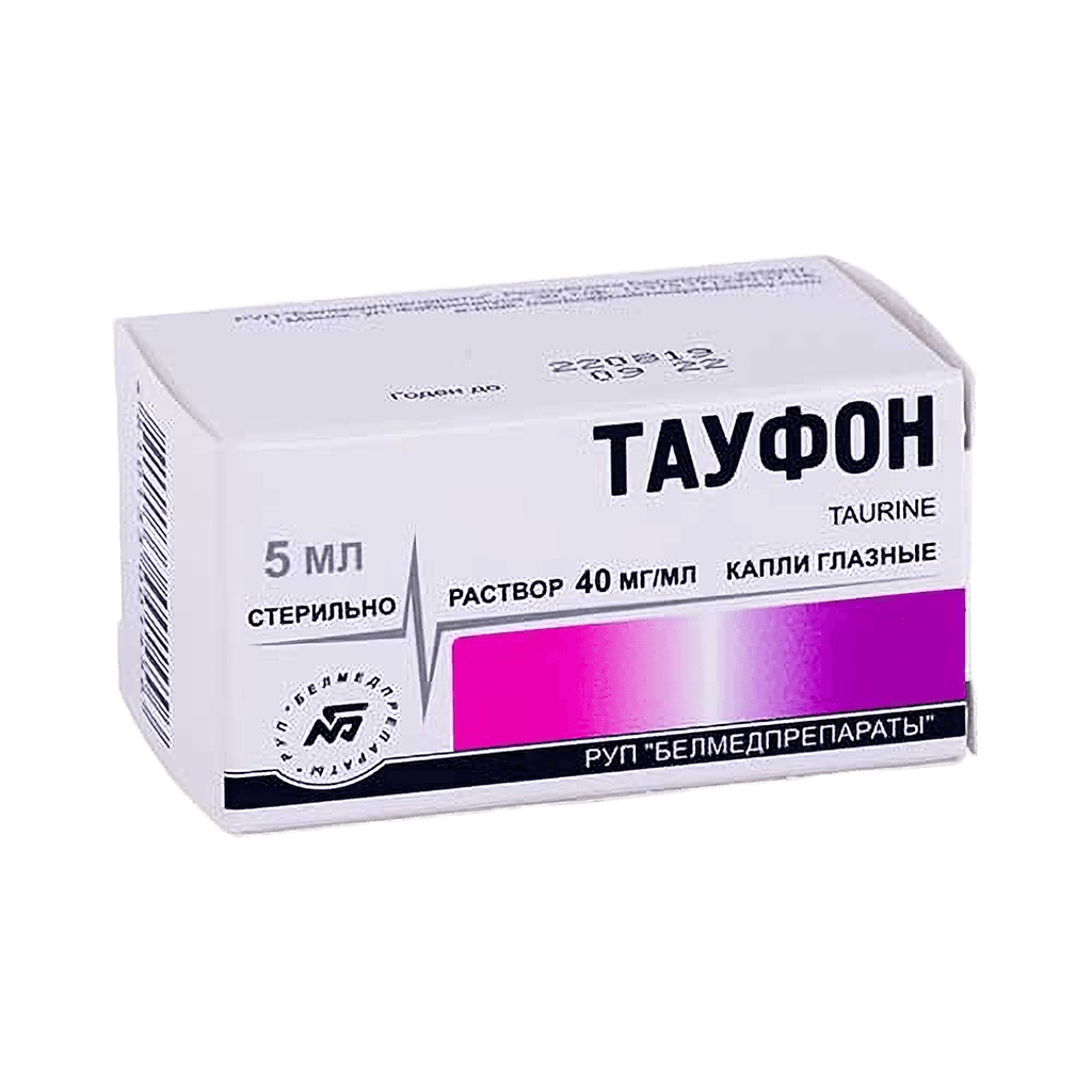 Тауфон, 40 мг/мл, 5 мл, капли глаз.