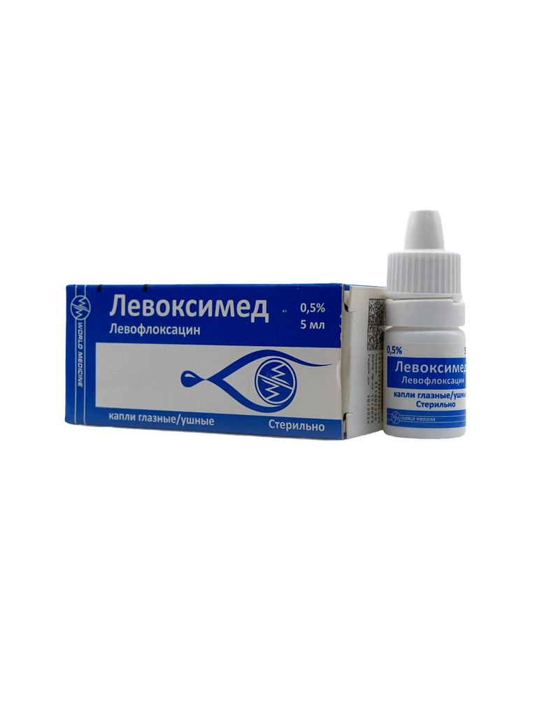 Левоксимед, 0,5%, 5 мл, капли глаз/ушные