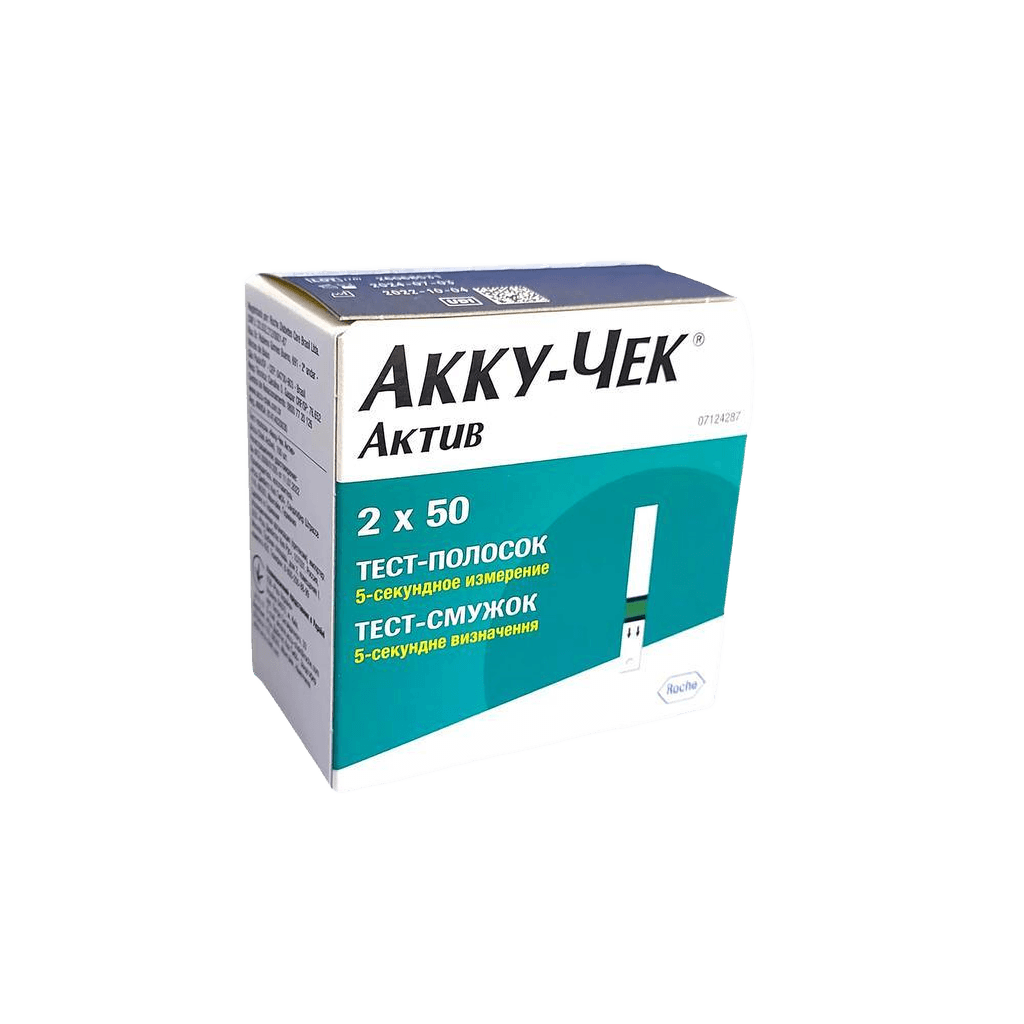 Тест-полоски для глюкометра Accu-Chek Active, №100