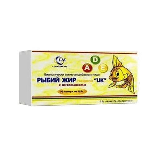 Rybiy zhir LIK s vitam A,D,E, 0,78 g, kaps. №60
