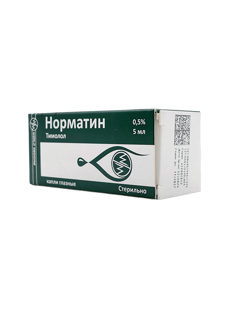 Норматин, 0,5%, 5 мл, капли глаз.