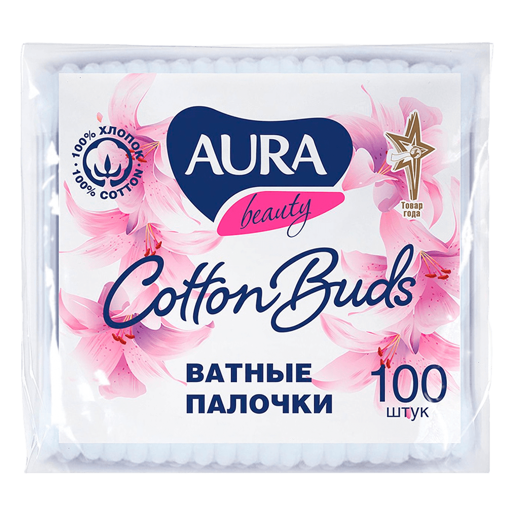 Vatnie palochki AURA , №100(pek)