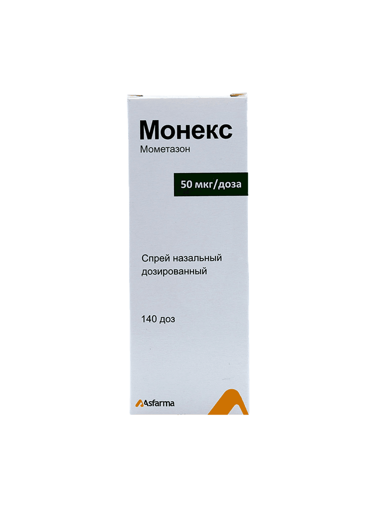 Монекс, 50 мкг/доза 140 доз, спрей назал., флак. №1