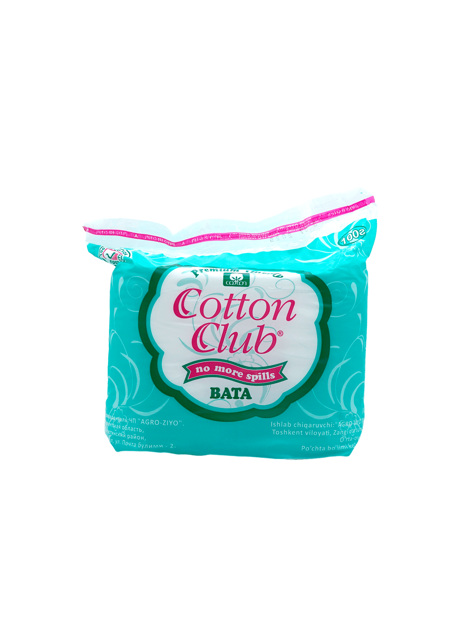 Absorbent non-sterile cotton wool Cotton Club, 100 g(roll)