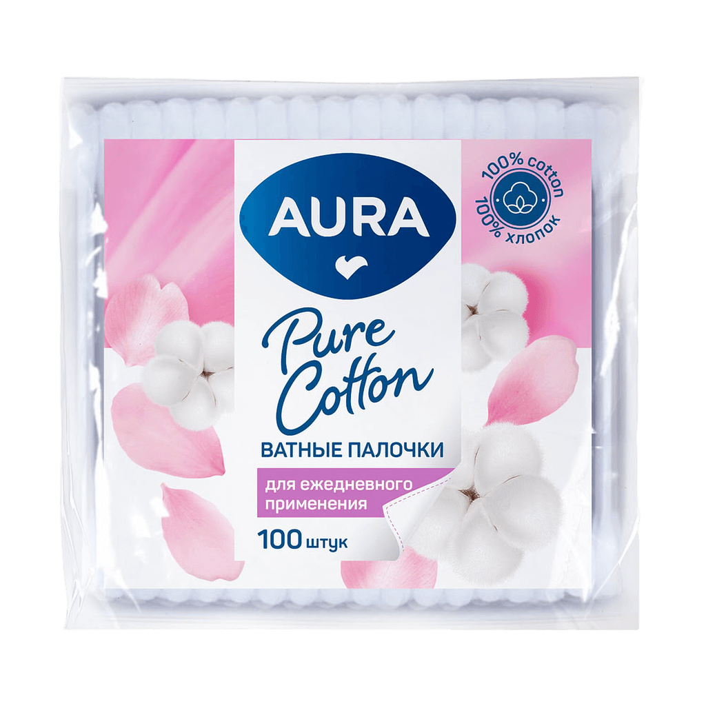 Vatnie palochki AURA, №200 (p/e)