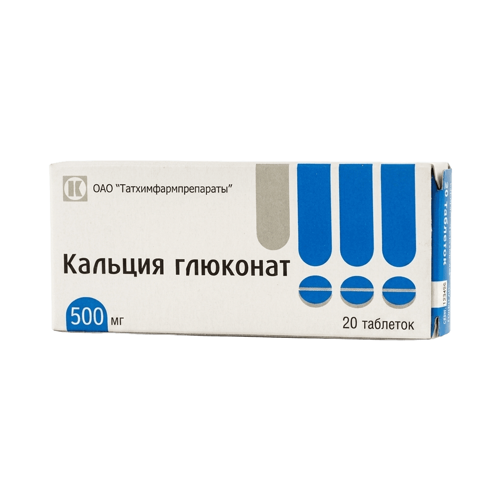 Кальция глюконат, 500 мг, таб. №10