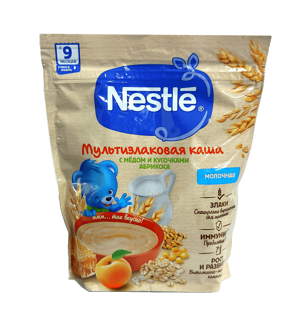 Kasha molochnaya Multizlakovaya Nestle, 200 g (asal o'rik)